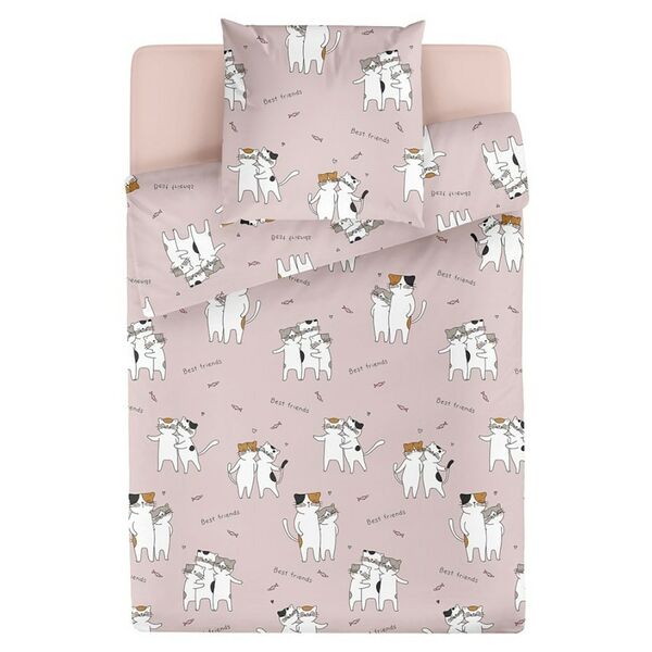 Комплект постельного белья Bravo kids Лучшие друзья, 1.5-сп, нав. 70х70 см, поплин
