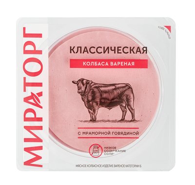 Колбаса варёная Классическая Мираторг нарезка 160 г