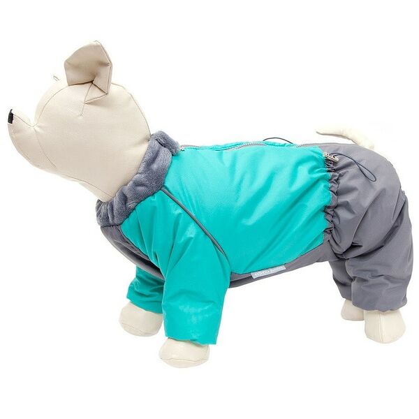 Комбинезон на меху для собак Морозко 32 L мятный (девочка)