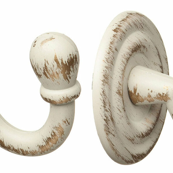 Крючок для штор HOME ACCESSORY стальной сплав белый антик 2 шт