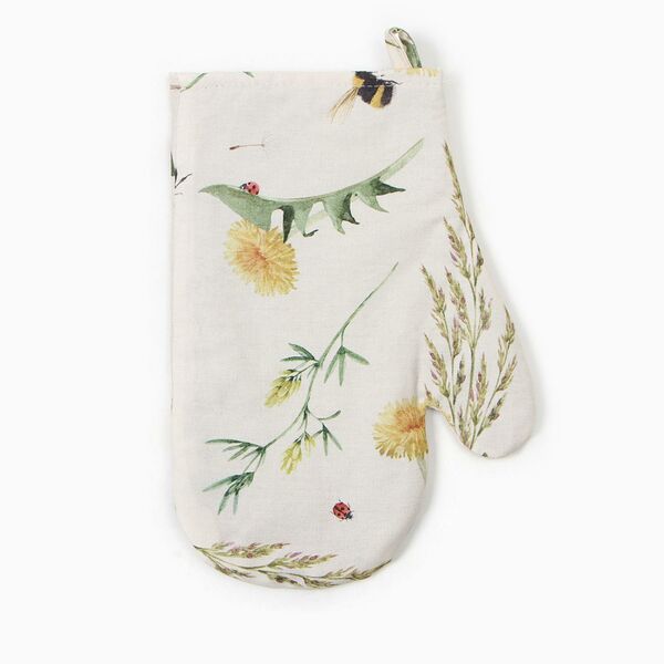 Варежка-прихватка Этель Одуванчики, 20х27 см, саржа