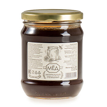 Мёд цветочный гречишный 620г ст/б Россия