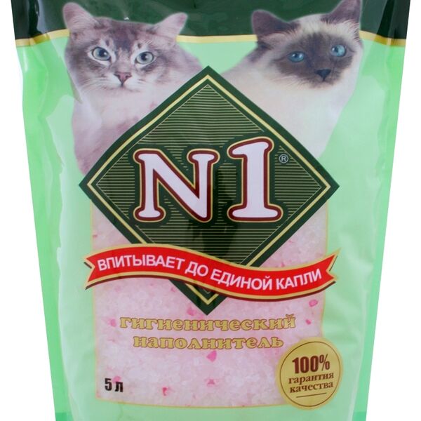 №1 Crystals наполнитель силикагелевый впитывающий антибактериальный 2 кг.