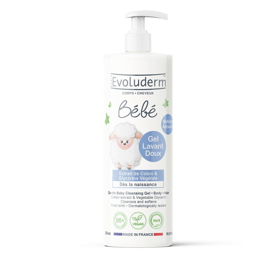 

Средство для мытья волос и тела детское, Evoluderm, Франция, 500 мл