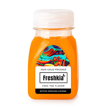 Сок прямого отжима Freshkia Куркума и каенский перец шот 0.125л, Португалия