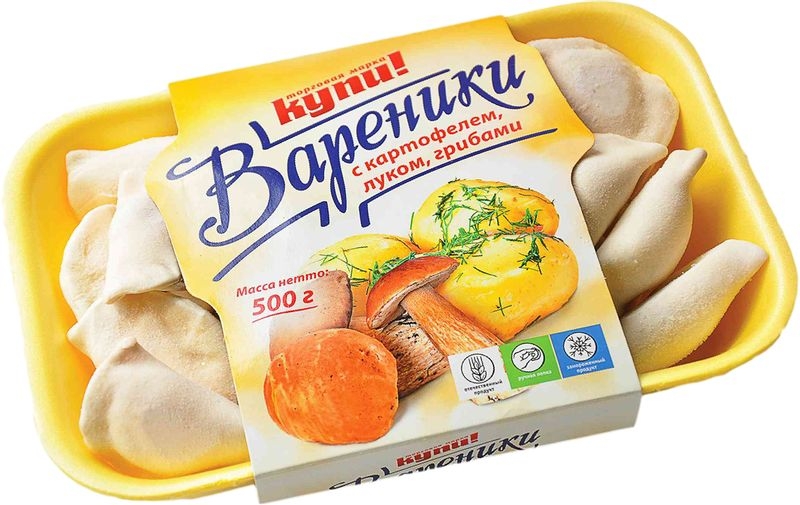 

Вареники Купи с картофелем, луком, грибами 500 г