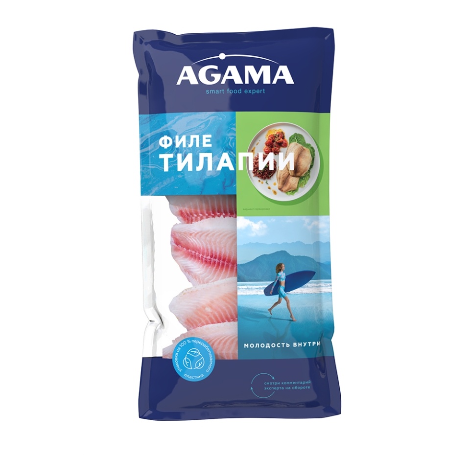 

Тилапия замороженная Agama филе без кожи 400 г