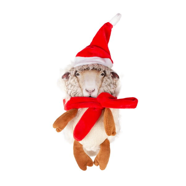 Игрушка для собак мягкая DUVO+ Новогодний баран 30 х 11 х 5 см 
