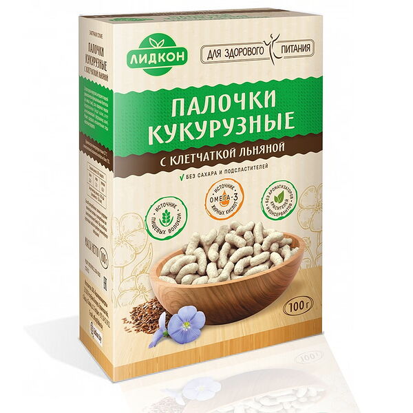 Палочки кукурузные с клетчаткой льняной 100