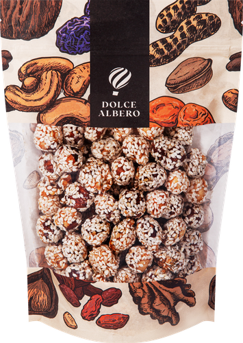

Фундук DOLCE ALBERO жареный с медом и кунжутом 120 г