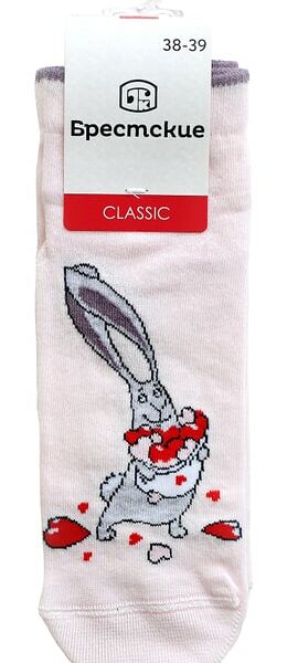 Носки женские Брестские Светло-розовые Размер 38-39