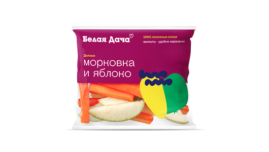 Морковные палочки и яблочные дольки Белая дача 