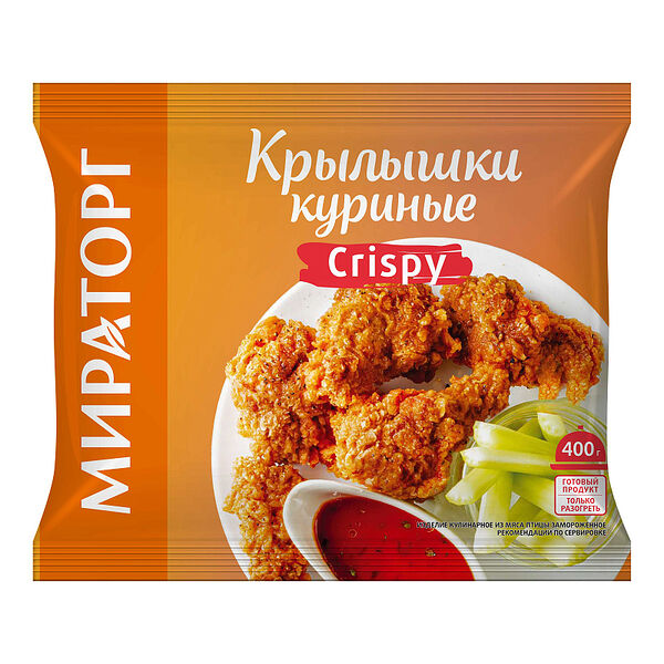 Крылышки куриные Мираторг Crispy замороженные, 400г