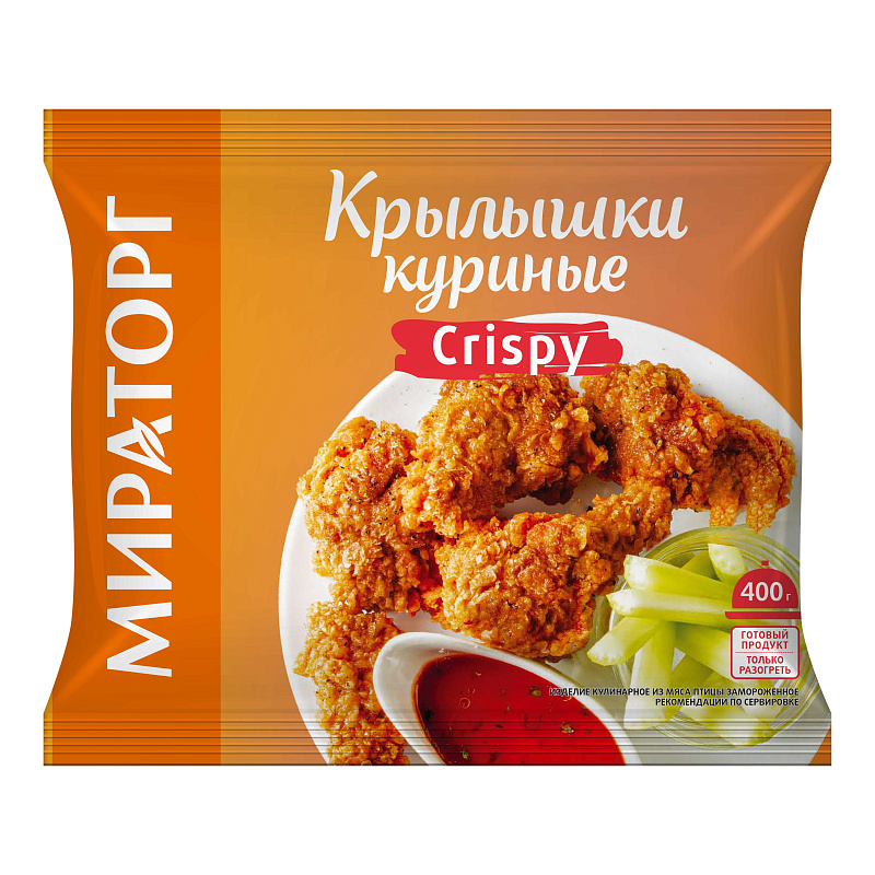

Крылышки куриные Мираторг Crispy замороженные 400 г