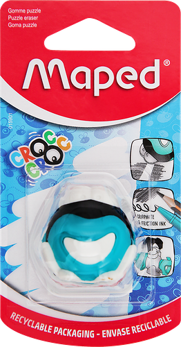 Ластик-пазл для точного стирания Maped для чернографитных карандашей и термочувствительных чернил, Арт. 015901
