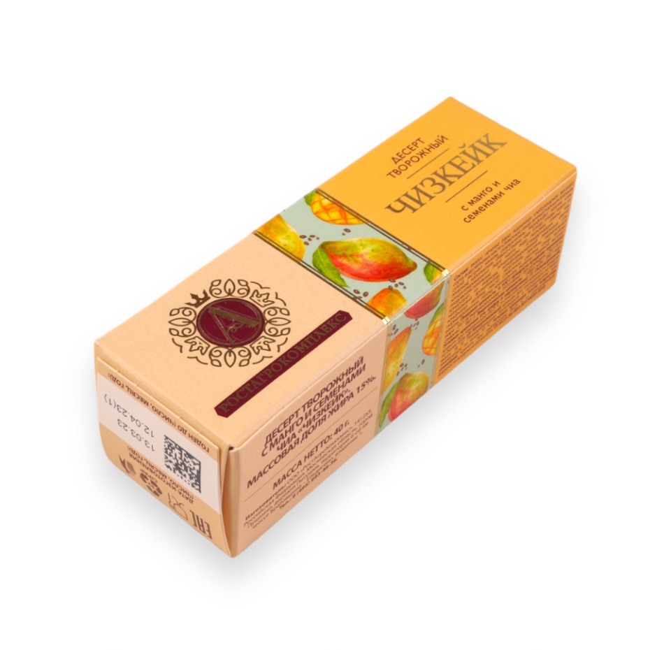 

Десерт творожный А.Ростагрокомплекс Чизкейк с манго и семенами чиа 15% 40 г