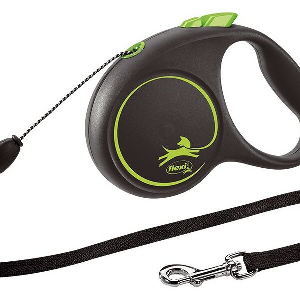 Flexi рулетка Black Design S до 12 кг (5 м трос) Зеленый