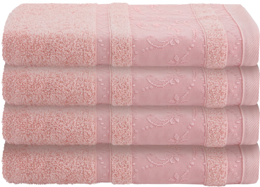 

Полотенце махровое COTTONIKA Аврора 70х120см, розовое жаккардовое, хлопок