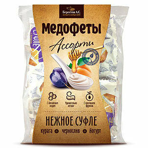 Конфеты глазированные нежное суфле Ассорти  ТМ Медофеты