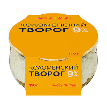 Творог рассыпчатый 9%, «Коломенский»
