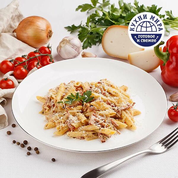 ПалычЛанч Итальянская паста с мясным ассорти в сливочном соусе 210 г