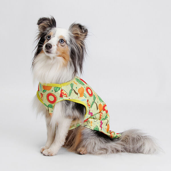 Футболка желтая с принтом XL