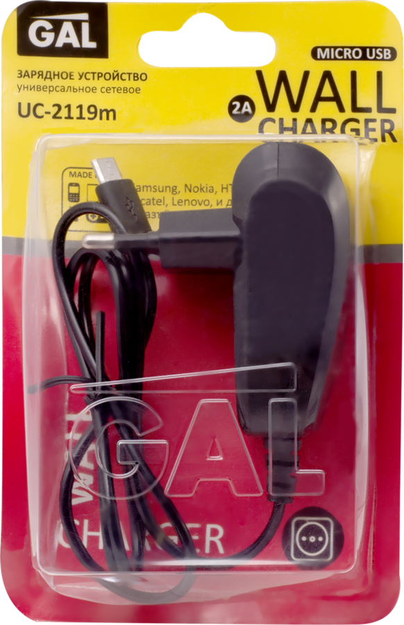 

Устройство зарядное GAL UC-2119M сетевое micro USB 2А