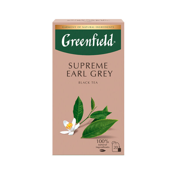 Чай черный Greenfield Supreme Earl Grey с аром бергамота 20*2г