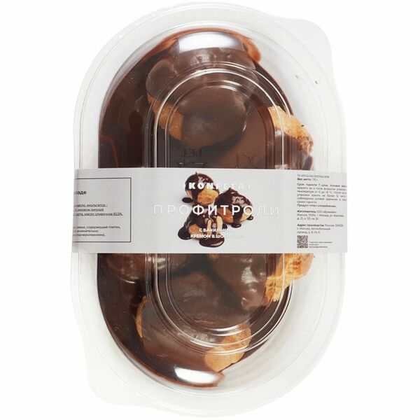 Профитроли Konfeta с ванильным кремом в шоколаде, 170г