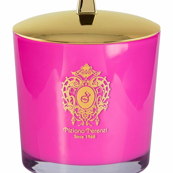 TIZIANA TERENZI Camino Свеча с ароматом духов Kristina 2022 в розовом стекле 3 деревянных фитиля, 1000 г