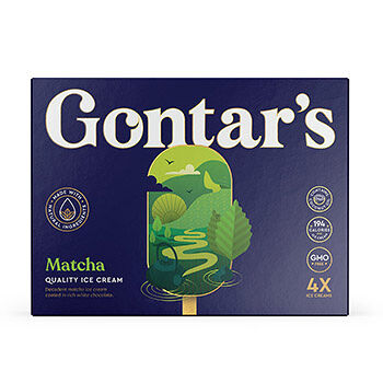 Мороженое «Матча» в глазури, Gontar's, 4 шт.*83 г, Россия, БЗМЖ