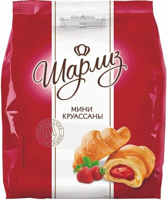 Мини-круассаны Шарлиз с клубничной начинкой 200г