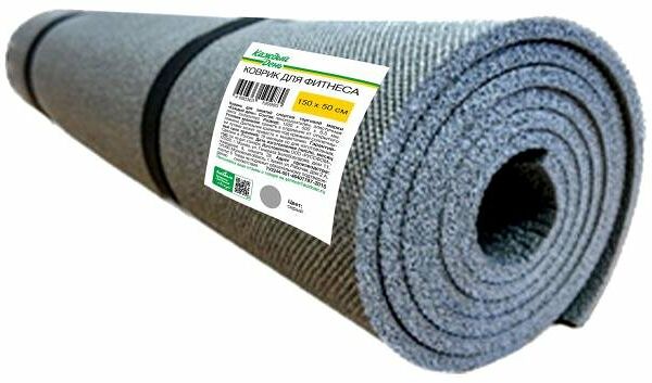 Коврик для фитнеса Каждый день серый, 150х50 см