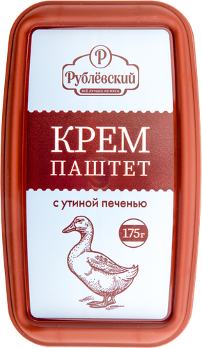 

Крем-паштет запеченный РУБЛЁВСКИЙ с утиной печенью, 175г