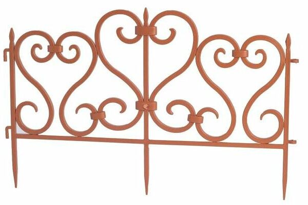Ограждение садовое декоративное Happy Time Ажурное коричневое