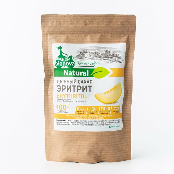 Столовый подсластитель Эритрит Дынный сахар Bionova ~ 200 г