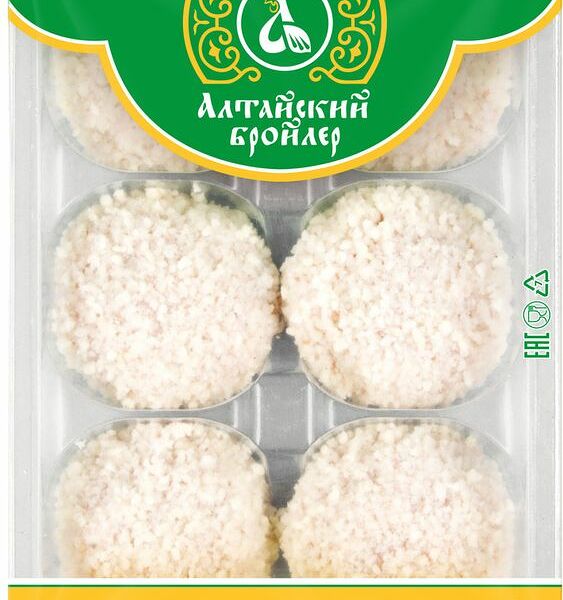 Биточки Алтайский бройлер Оригинальные из мяса цыпленка-бройлера охлажденные 450г