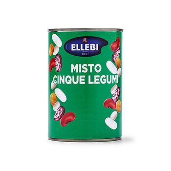 Смесь бобовых: фасоль и нут, Ellebi, 400 г, Италия