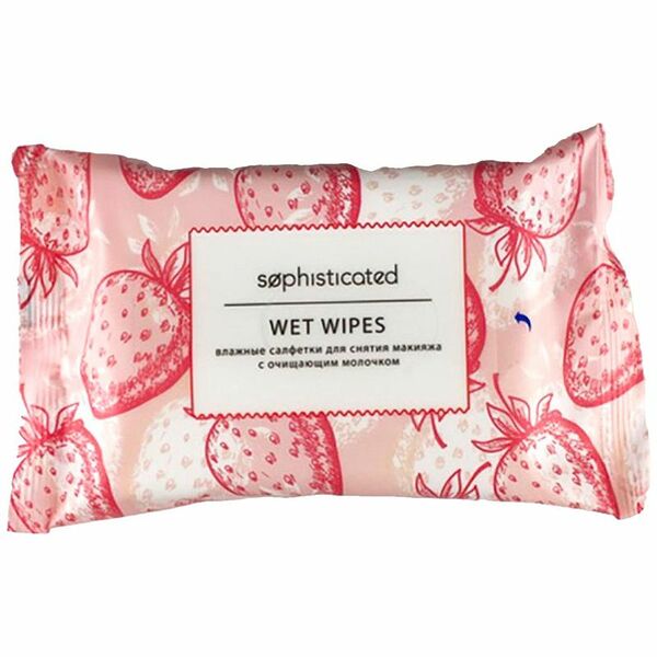 Салфетки Sophisticated WWM влажные для снятия макияжа, 15шт