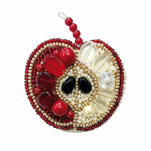 БП188 Набор для изготовления броши 'Красное яблоко' 5,5х7,0см