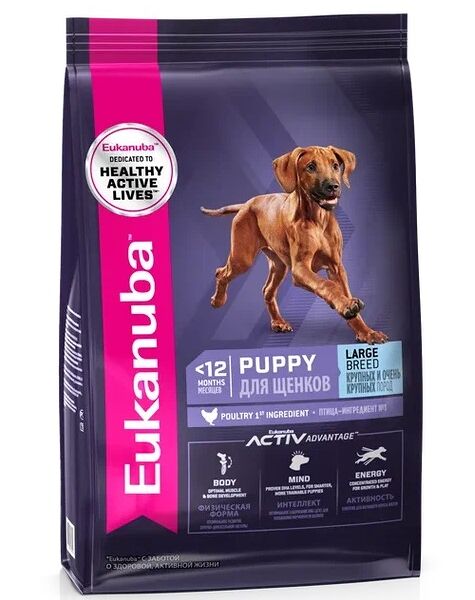 Eukanuba Dog для щенков крупных пород Курица