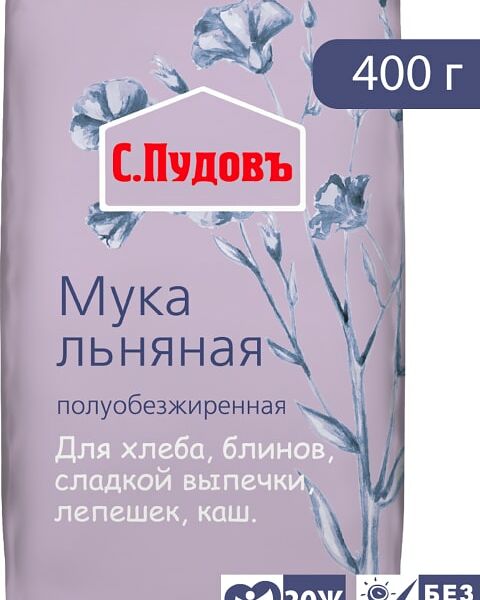Мука С.Пудовъ Льняная 400г