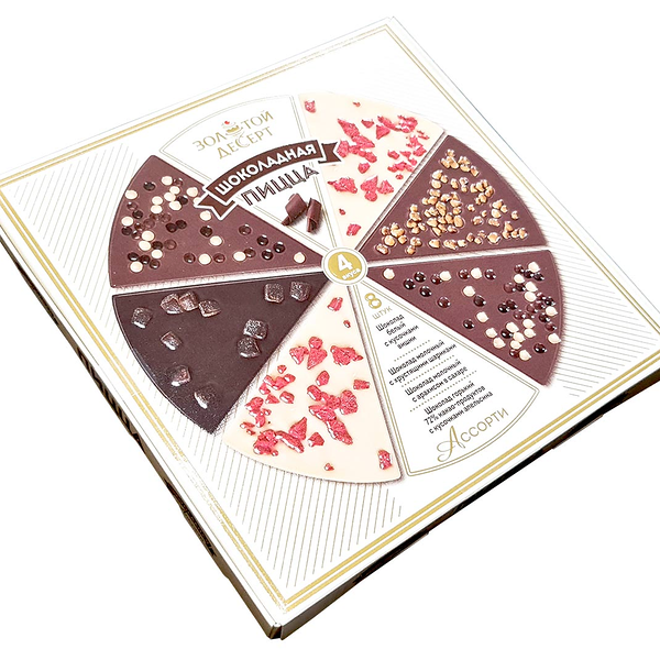 Шоколад Золотой Десерт Ассорти Пицца шоколадная