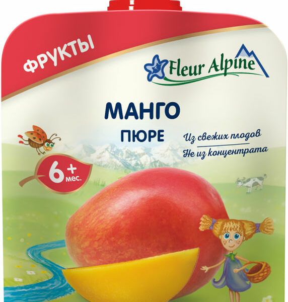 Пюре «Манго» с 6 месяцев, Fleur Alpine Organic