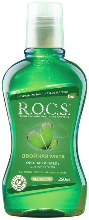 

Ополаскиватель для полости рта R.O.C.S. Двойная мята 250 мл