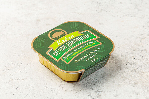 Паштет Лесная Диковинка из мяса кабана с сушеными яблоками