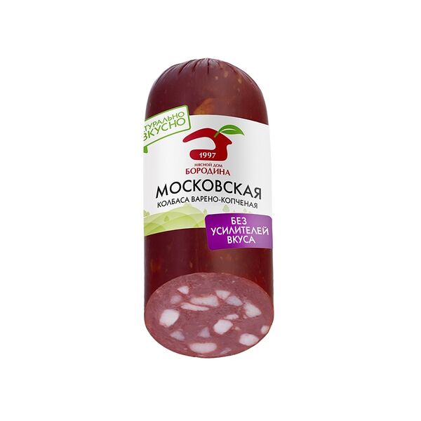 Колбаса Мясной дом Бородина Московская варено-копченая, 320г