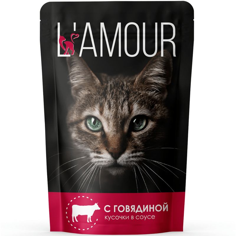 

Корм влажный Lamour с говядиной в соусе для взрослых кошек 75 г