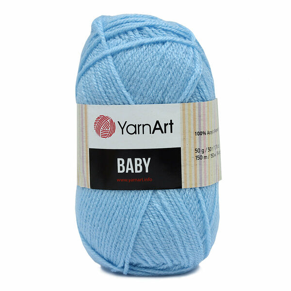 Пряжа YarnArt 'Baby' 50гр 150м (100% акрил)(215 св.голубой),мот