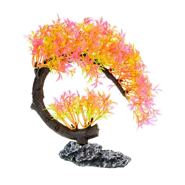 Декорация для аквариума бонсай красный, 24х10х17см